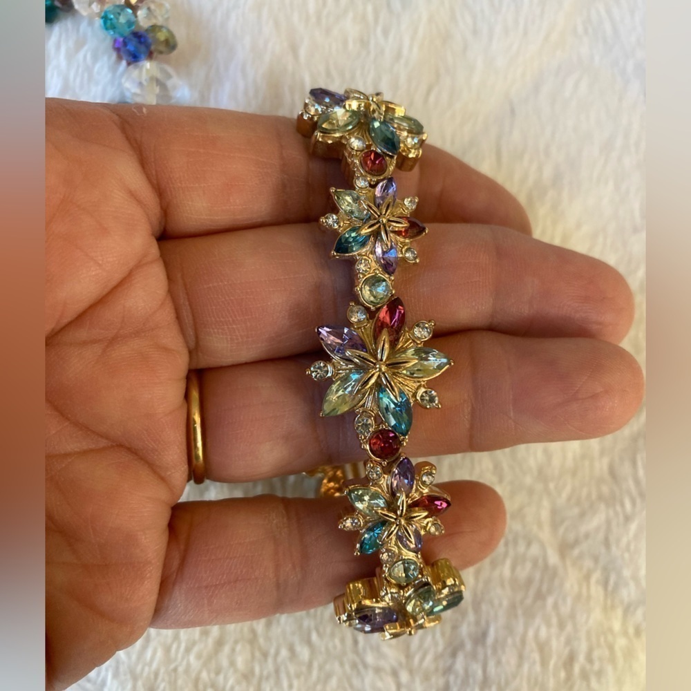 Bundle of 3 Beaded & Jeweled Stretch Bracelets New - Picture 4 of 7